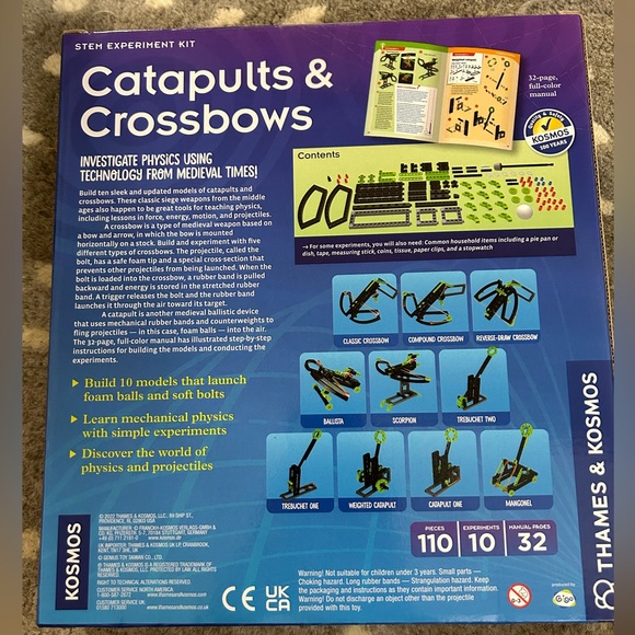 NWT! Catapults & Crossbows STEM Experiment kit - Picture 2 of 2